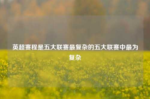英超赛程是五大联赛最复杂的五大联赛中最为复杂