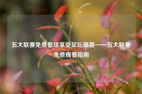 五大联赛免费看球享受足坛盛宴——五大联赛免费观看指南