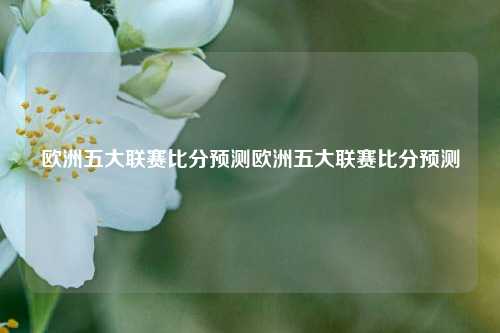 欧洲五大联赛比分预测欧洲五大联赛比分预测