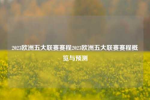 2023欧洲五大联赛赛程2023欧洲五大联赛赛程概览与预测