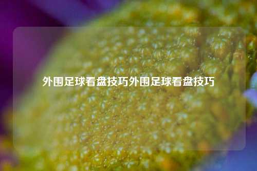 外围足球看盘技巧外围足球看盘技巧