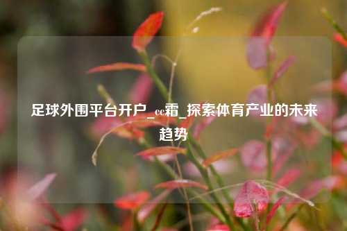 足球外围平台开户_cc霜_探索体育产业的未来趋势